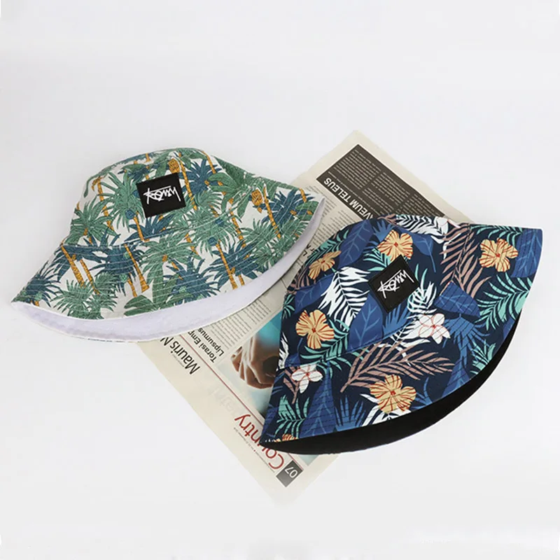 Spring Summer Wide Brim Bucket Hat Women Men Korean Letter Embroidery Outdoor Sun Hats Double Side Wear Fisherman Panama Cap 5