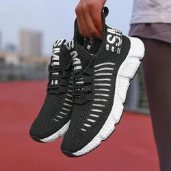 Women's Breathable Luxury Brand Fashion Sneakers - Lightweight Casual Sport Platform Shoes - 45 (Black)