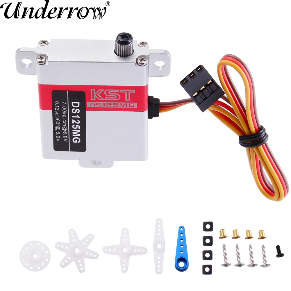 Servos Motores de Digitas da Engrenagem do Metal do Torque Alto de Kst Ds125mg 7kg 6v para os Modelos do Avião rc do Helicóptero do Uav do Drone Fpv da Fixo-asa os