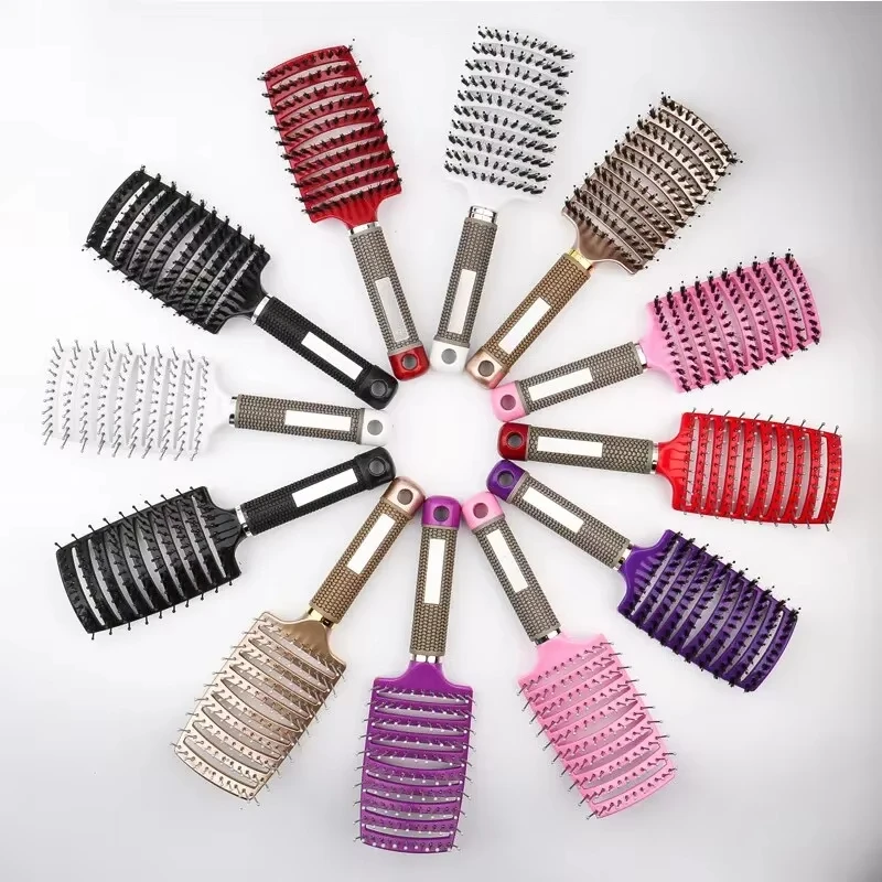 Hairdressing Salon Styling Comb Nylon Women Wet Massage Comb Curly Massage Anti-Static Hair Brush Professional Hair Styling
