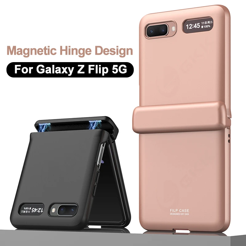 z flip3 cover GKK Magnetic Full Protection Case For Samsung Galaxy Z Fold 2 Flip 3 5G Hard Plastic Phone Cover For Samsung z Fold3 Flip3 Case samsung galaxy flip3 case