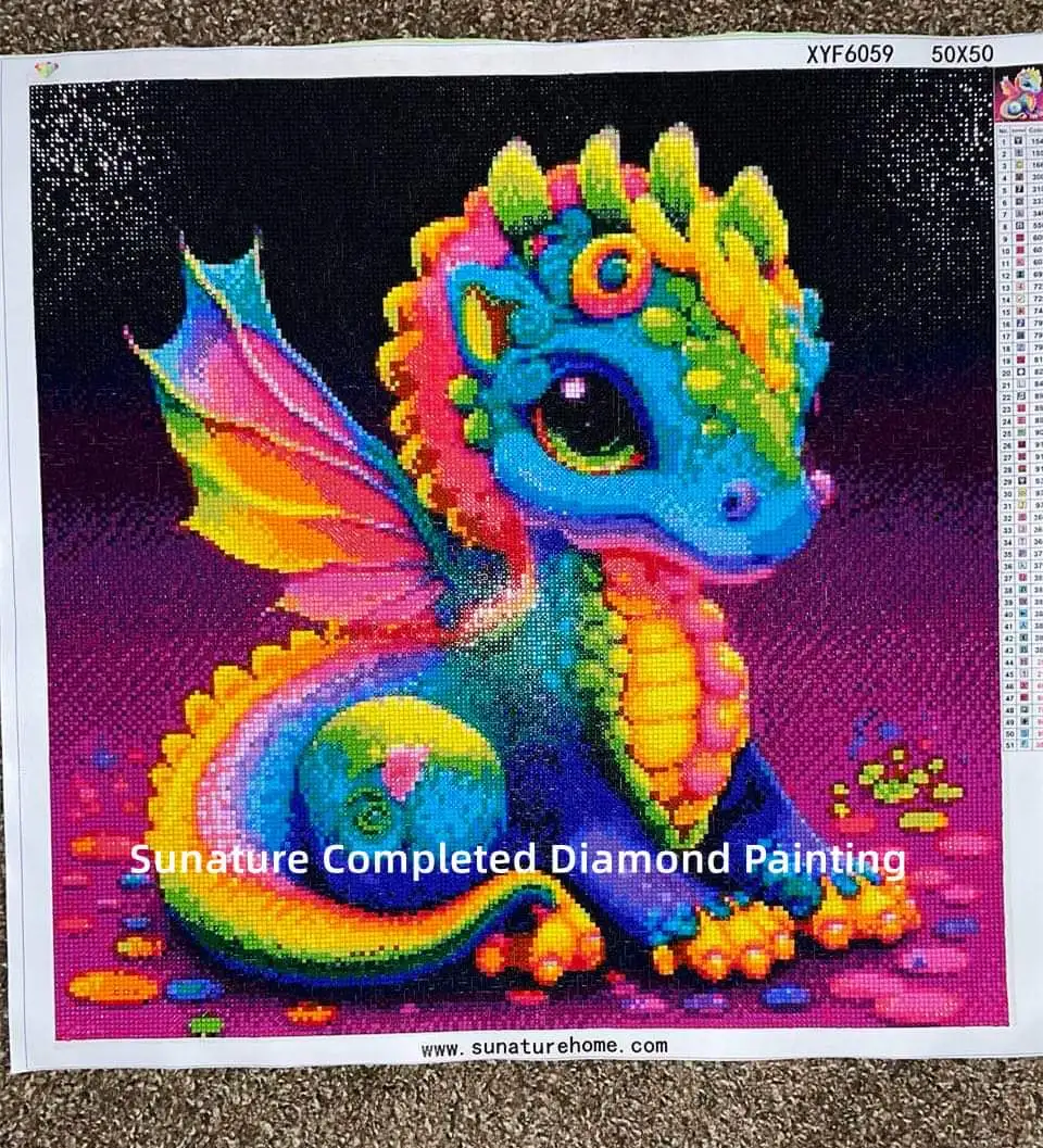 Sunature 5D Full AB Square Round Drills Custom Diamond Painting Personalized  Diamond Art Poured Glue Canvas (2-10 AB Colors)