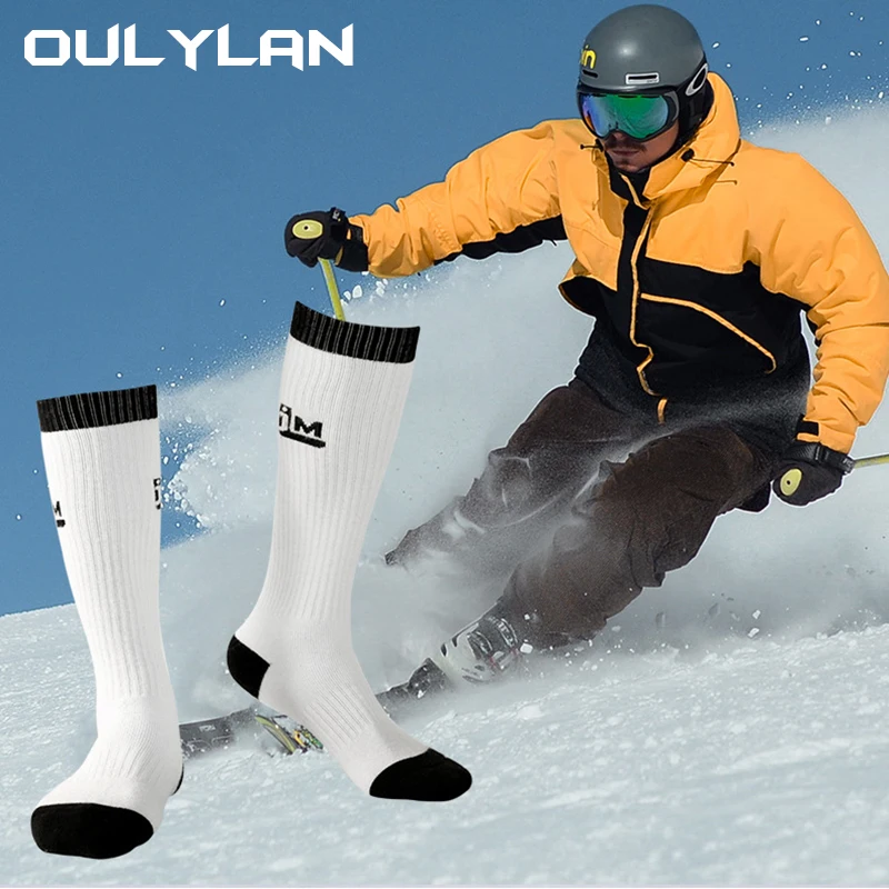 

Oulylan Wool Ski Socks Winter Men Women Thermal Ski Socks Thicker Cotton Sports Snowboard Skiing Socks High Elastic Thermosocks