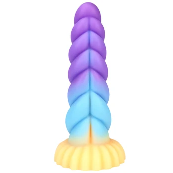 8inch Multicolor Silicone Anal Plug Sex Toys for Men Women Huge Big Dildo Butt Plug Male Prostate Massage Female Anus Expansion 2