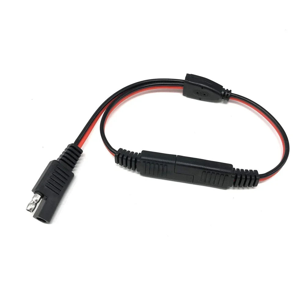 DIY 30cm 1 to 2 SAE Power Extension Cable Adapter Connector 2 Pin Quick Connect Disconnect Plug SAE Power Extension Cable 18AWG