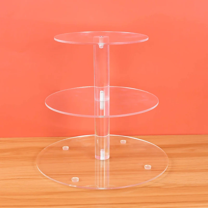 

3 Tier Transparent Round Acrylic Cake Display Stand Wedding Party Dessert Table Fruit Display Birthday Party Cake Decor Tools
