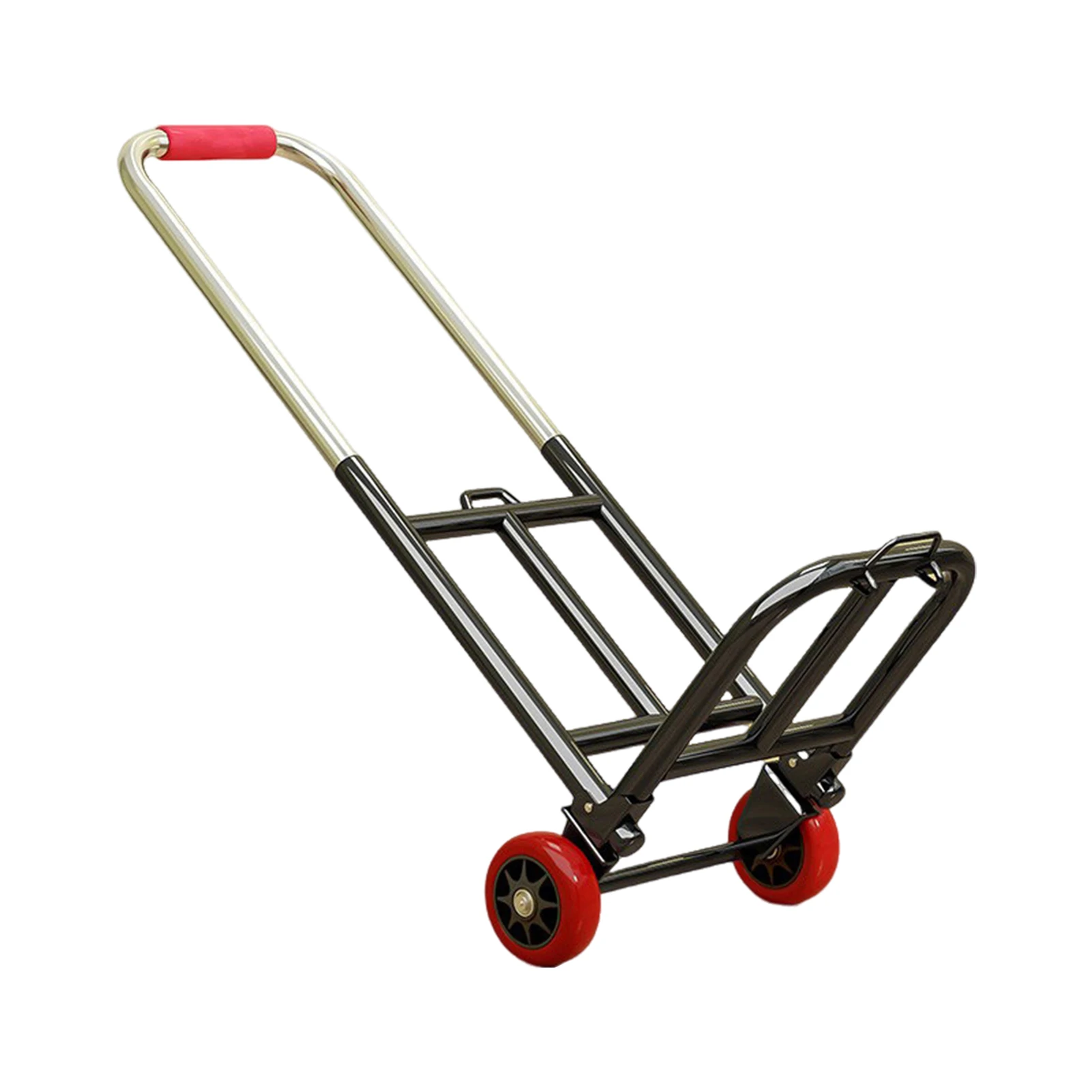 Folding Handcart Portable Handcart with Adjustable Handle Truck for Climbing Stairs Shopping Home Transportation Luggage Trailer
