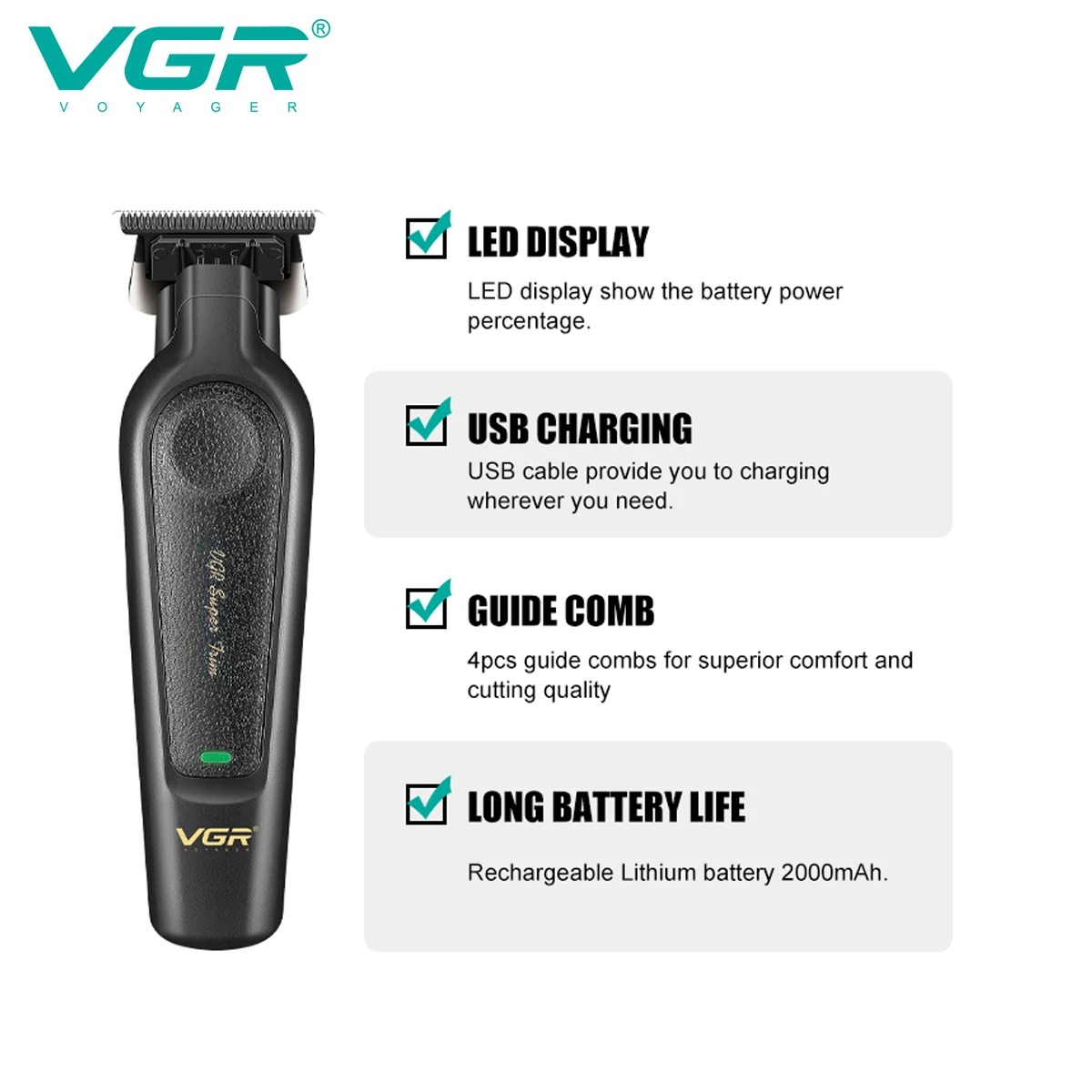 VGR الرجال مقص الشعر المهنية الشعر المتقلب آلة قطع...