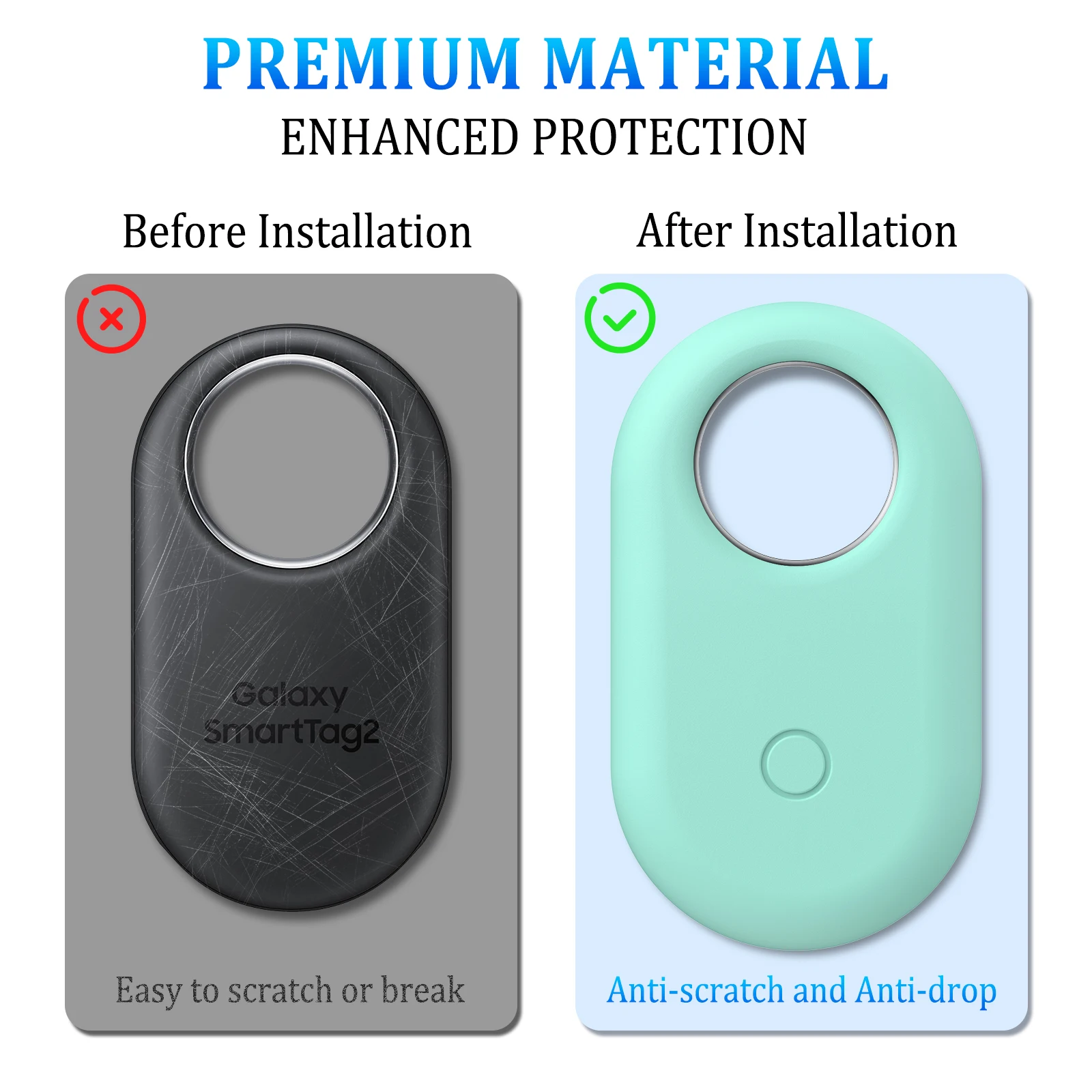 삼성 갤럭시 SmartTag 2 케이스 키 체인에 대 한 부드러운 실리콘 스킨 커버 SmartTag 2 추적기 홀더에 대 한 안티 스크래치 보호 커버