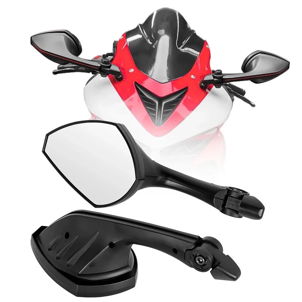 Moto Specchietto Retrovisore Basi Copertura Decorativa per CBR650R 2018-2020, PSLER Specchio Laterale Ali di Base Tappo Decorativo di Sostituzione Della Copertura Accessori Moto(Titanio
