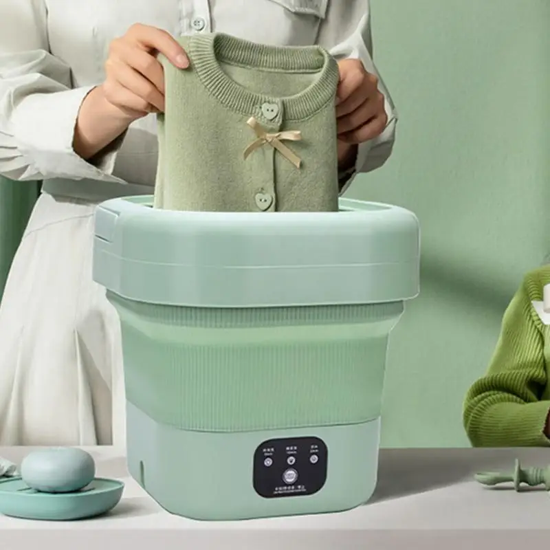 Portable Laundry Machine 9L Small Washer Machine Washing And Dryer Compact Travel Washing Countertop