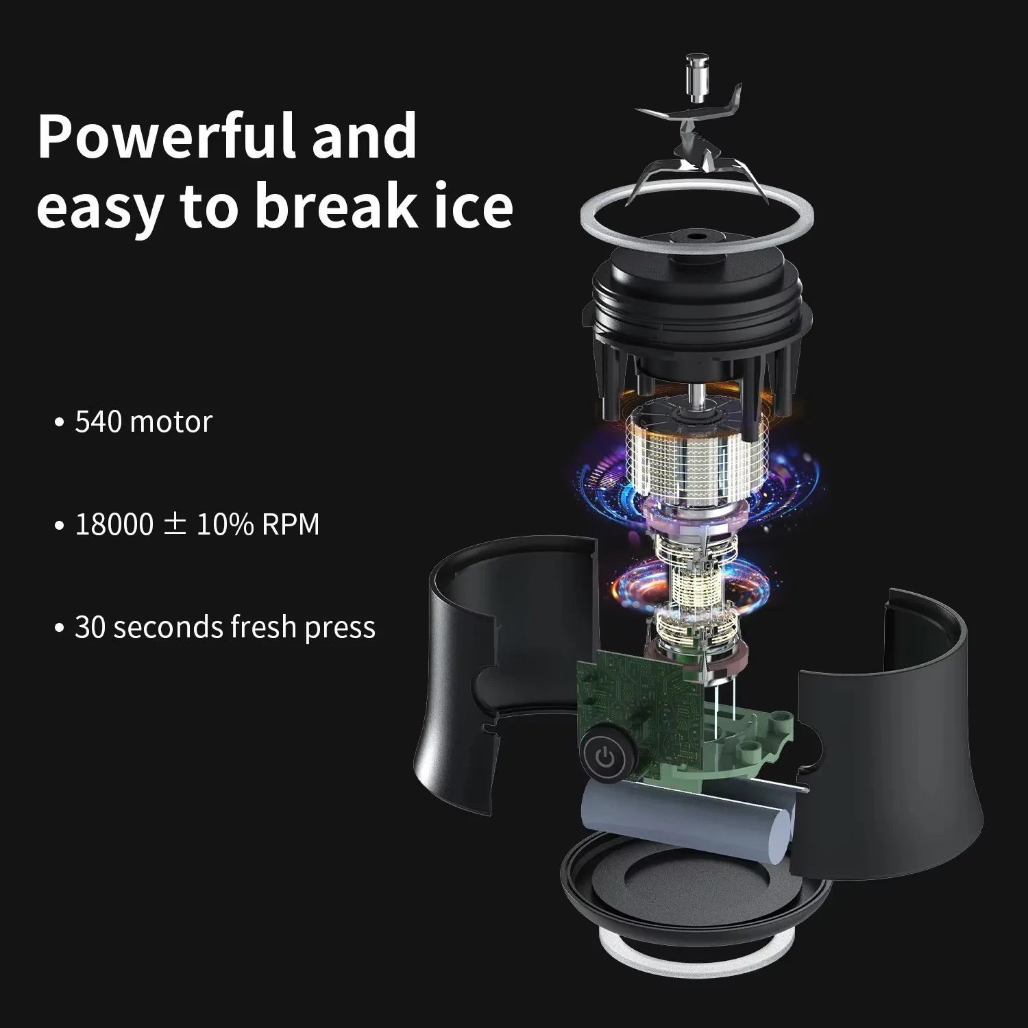 Portable Juicer Blender IPX7 Wireless Fruit Juicer USB Rechargeable 600ml Large Capacity Juice Cup for Sports 6
