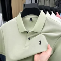 Polo homme 100 % coton pur de marque haut de gamme, manches courtes, broderie poney, collection été 2026, style luxe, haut de golf décontracté 6