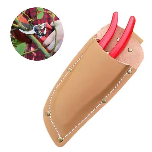 Professional Garden Trimming Bag Garden Scissors Protective Case Advanced PU Leather Protective Case in 2 Colors 6