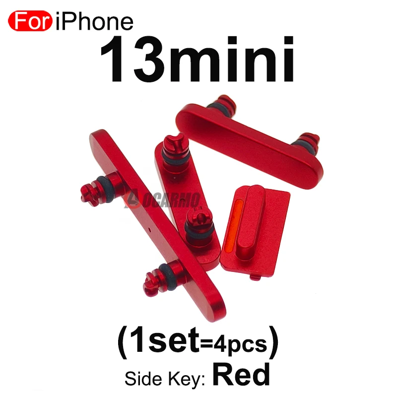 Aocarmo Apple iPhone 13mini Side Key Power On Off Volume Mute Buttons Replacement Parts
