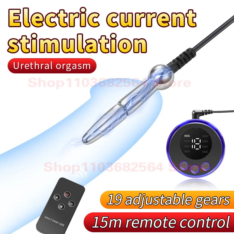 Urethral Dilator Silicone Urethral Dilator Electric Shock Penis Catheter Urethral Plug Electro Stimulator Urethra Plug Electrosex Dilator Urethal Electric Penis Stimulator
