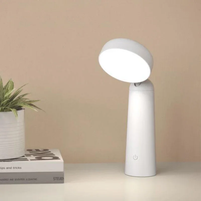 Modern Minimalist Eye Protection Desk Lamps Office Bedroom Bedside Night Light Dimming Touch Rechargeable Household Table Lights