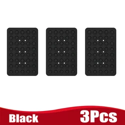 Silicone Suction Cup Phone Holder with Multifunctional Anti - Slip Design and Double - Sided Detachable Pad (Black 3Pcs)