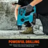 JAUHI 1000W 8600IMP Rechargeable Electric Hammer Cordless Multifunction Hammer Impact Drill Power Tool for Makita 18V Battery 3