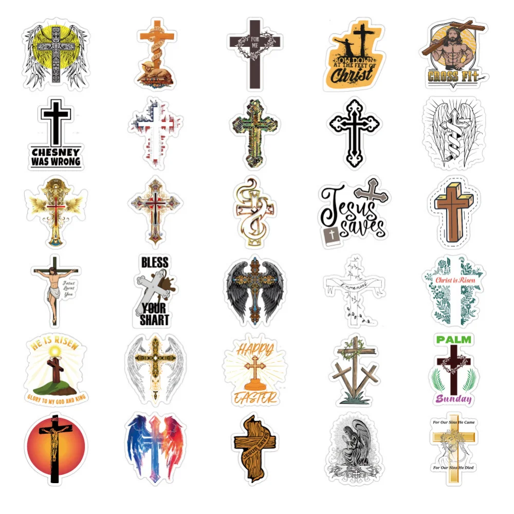 50PCS Cartoon Jesus Christian Prayer Stickers DIY Toys Luggage Motor  Luggage Notebook Blessing Christ Love Faith Decals Sticker - AliExpress