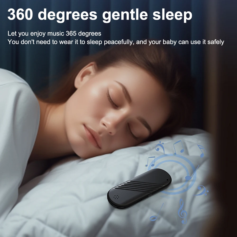 Wireless Bluetooth Speaker Bone Conduction Stereo Subwoofer Soundbar Under Pillow Music Box Built-In White Noise Improve Sleep bluetooth speaker audio speaker bone conduction speaker sound machine