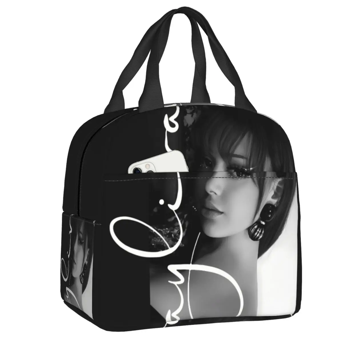 Music Singer Ayliva Insulated Lunch Tote Bag for Women Portable Cooler Thermal Food Lunch Box Kids School Children