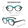 Spring Leg PC Frame Presbyopia Glasses Retro Large Oval Reading Glasses for Elderly Blocking Blue Light Presbyopia Eyeglasses 6
