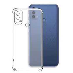 Shockproof Clear Silicone Phone Case - Soft Protective Back Cover - Motorola Moto E32s (FSKS)