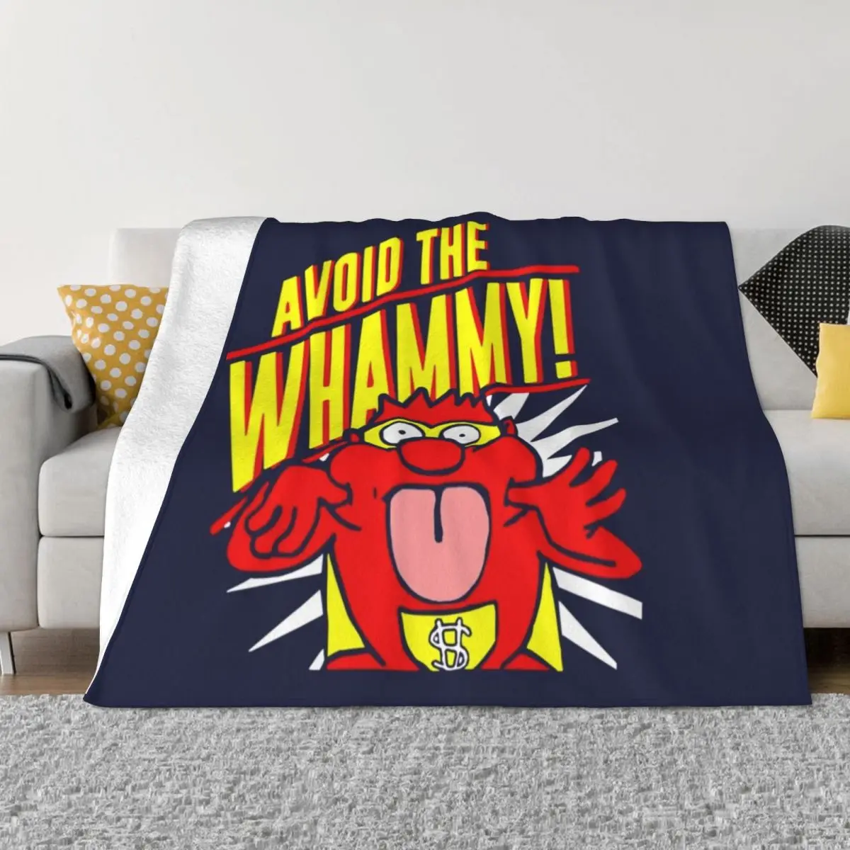 

Press Your Luck Avoid the Whammy Vintage Throw Blanket Cute Hair Blankets