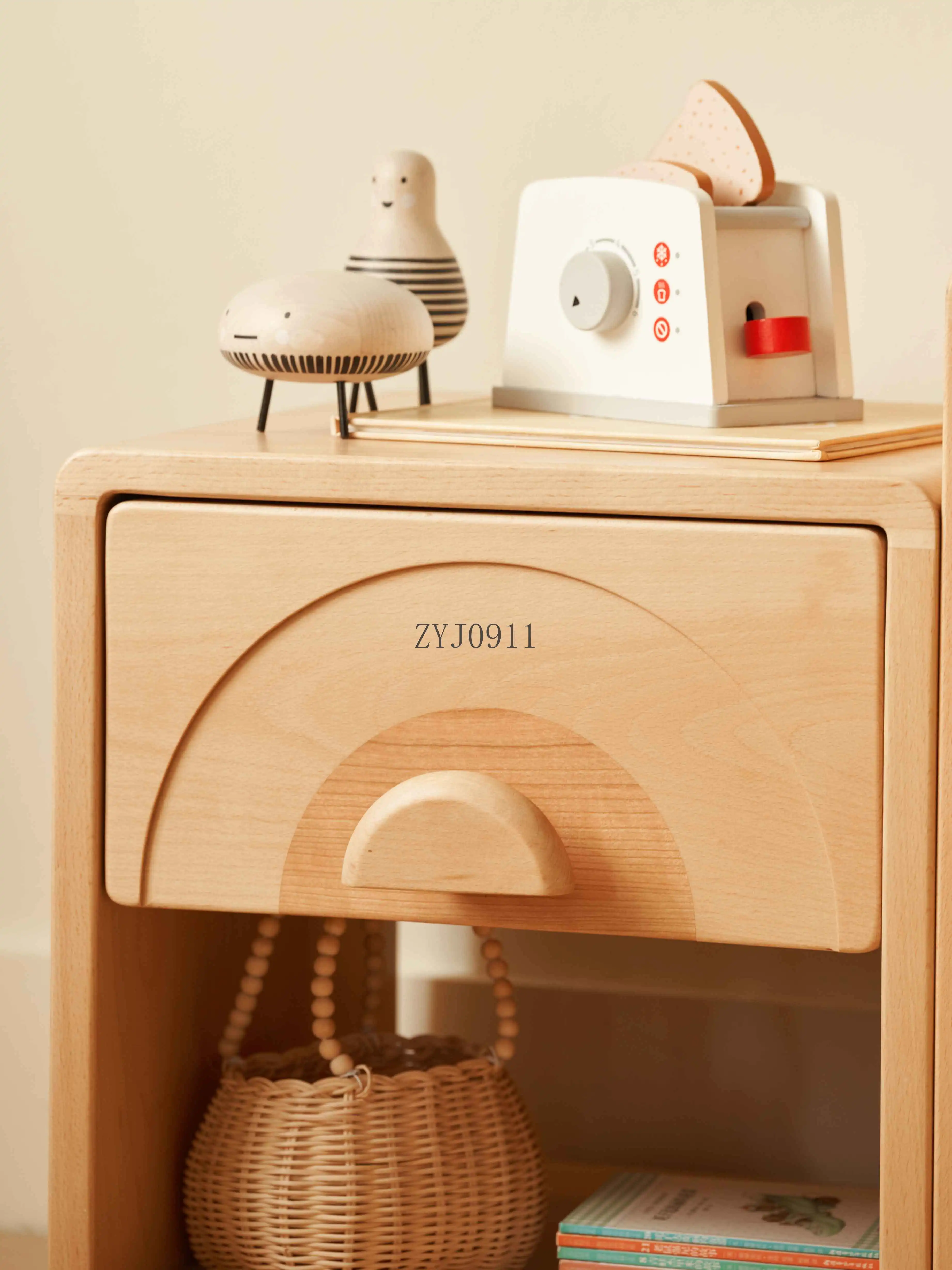 *children bedside cupboard kids bedside table with drawer solid wood baby cabinet