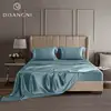 DISANGNI 22 Momme 100% Mulberry Silk Bedding Set - 4-Piece Luxury (2 Pillowcases, 1 Fitted Sheet, 1 Flat Sheet) - 6A Grade Natur 5