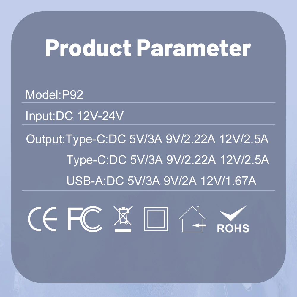 80W Fast Charger 3 Ports PD USB Car Charging Mobile Phone Type-C Adapter Quick Charger in Car for iPhone Samsung Xiaomi