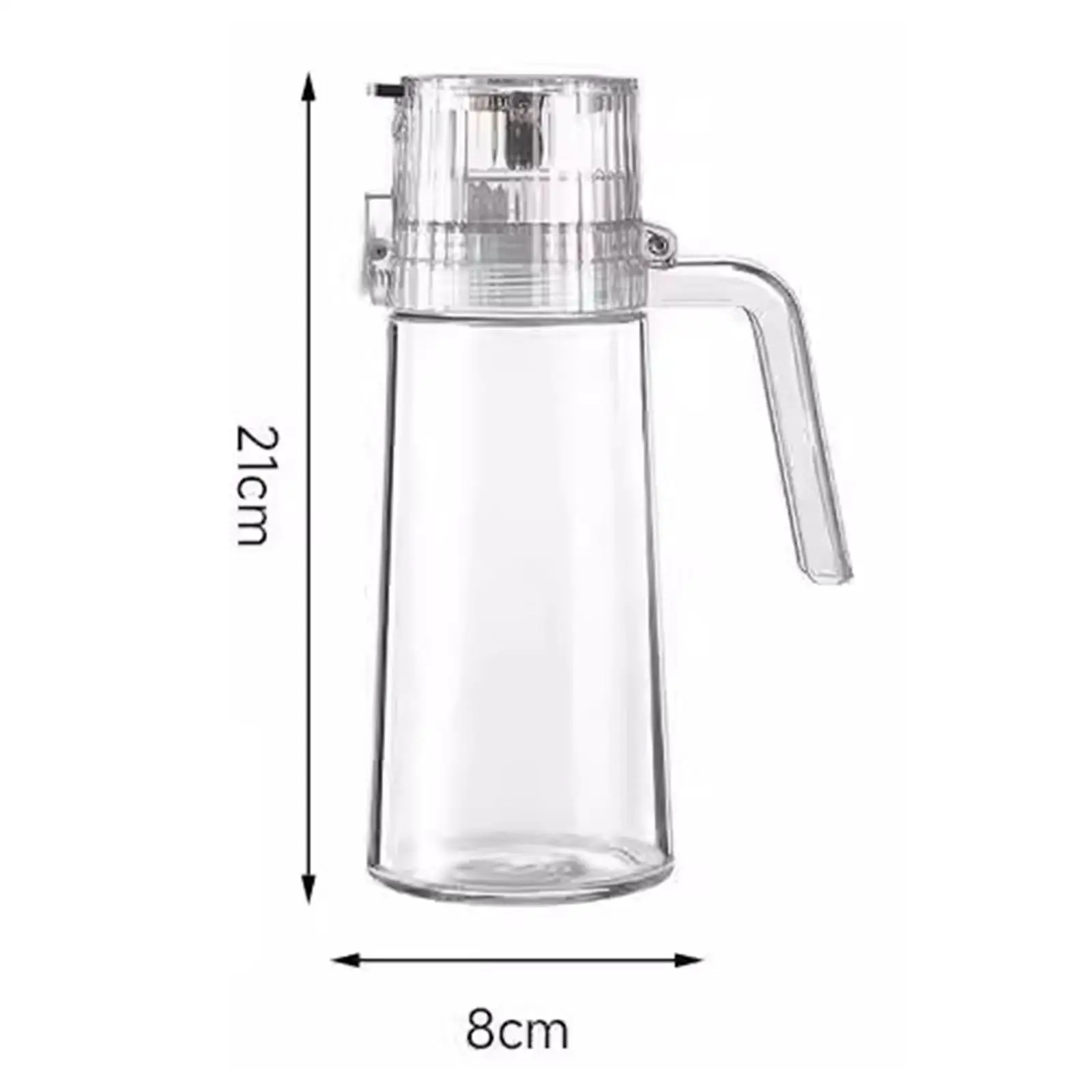 Glass Oil Bottle with Handle Easily Clean Elegant Appearance Oil Container Pourer for Soy Sauce Blend Oil Olive Vinegar