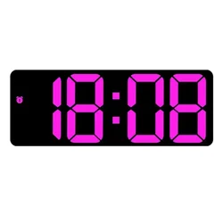 Smart Electronic Clock with Bright Display, Voice Control, and Multifunctional Features (Pink)