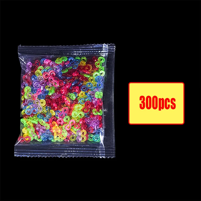 200pcs Plastic S Clips Loom Band Clips S Shape Clips Mini