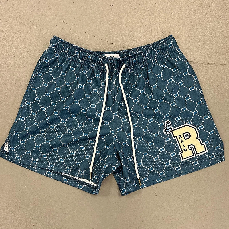 Fashion men's and women's casual shorts Basketball fitness sports pants Letter CC quarter pants mesh quick drying men's shorts