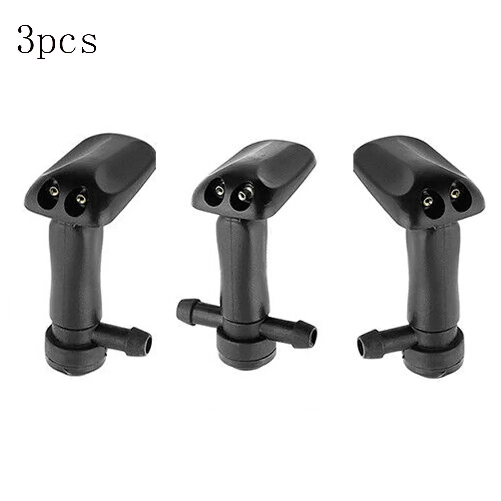 

3Pcs Car Windshield Washer Nozzles For Saab 9-3 9-3X 2003-11 Except 2003 Convertible 12778850 12778849 Plastic Left, Right Acces