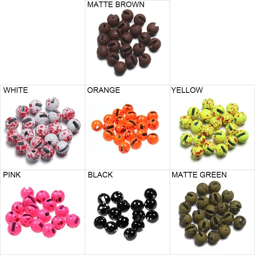 2.5/3.0/3.5/4.0mm Nice-Designed Slotted Tungsten Beads Fly Tying Beads Tungsten 2.5mm/3.0mm/3.5mm/4.0mm Fly Tying Material