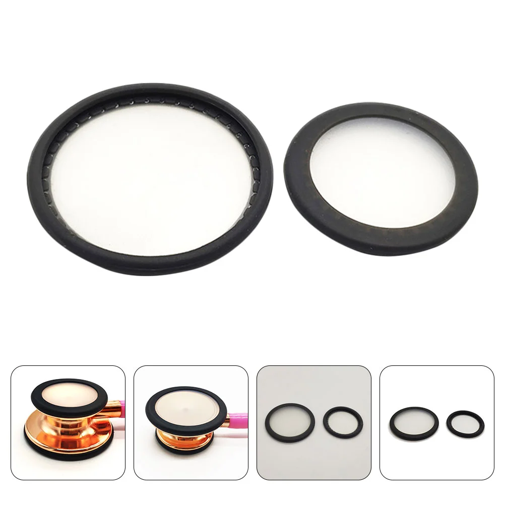 

2pcs Stethoscope Spare Covers Stethoscope Bell Cover Replacement Diaphragms