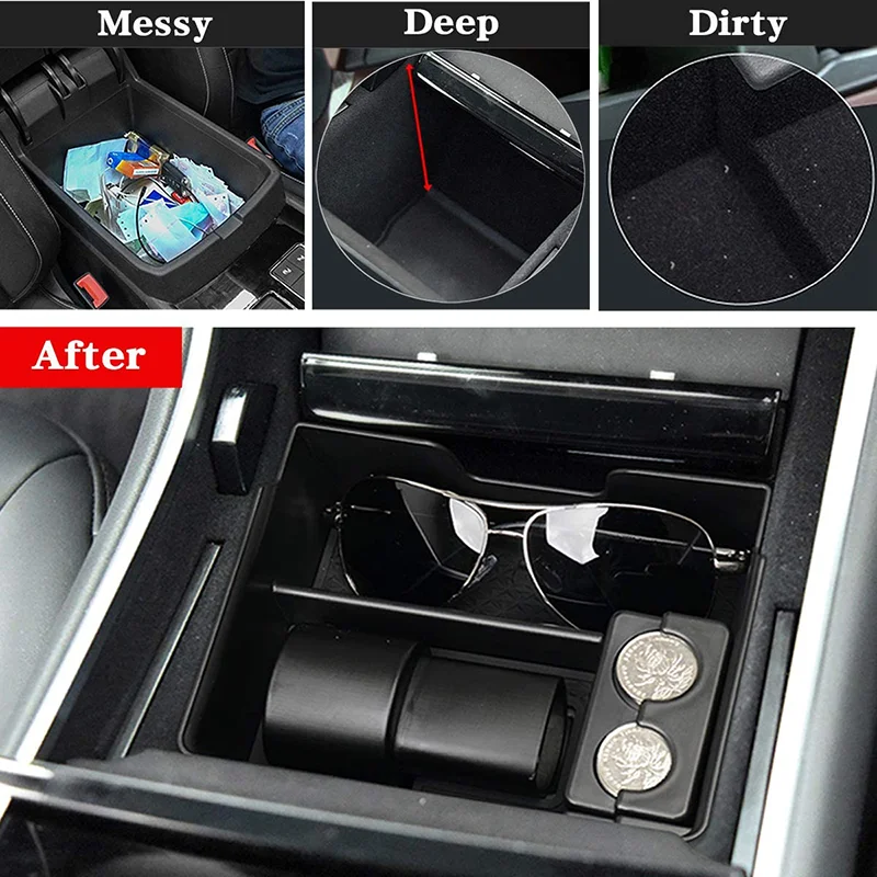 MORKOO 6 Pack Tesla Model 3/Y Accessories-Center Console Organizer Tray,  Armrest Storage Tray and Hidden Storage Box, Webcam Cover, Tissue Holder,  Towel Compatible for 2021-2023 Tesla Model Y/3 : : Car 