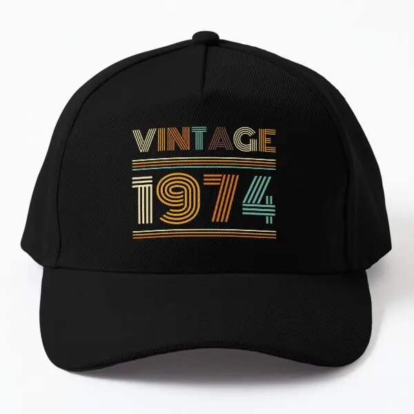 

Vintage 1974 Birthday 50Th Birthday Baseball Cap Hat Solid Color Casual Fish Snapback Sport Sun Women Printed Outdoor Hip Hop