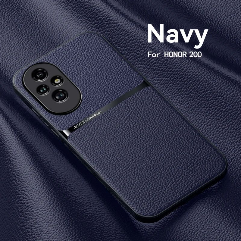 Honor 200 Series Magnetic PU Leather Ultra-Thin Drop-Proof Camera Protection Case