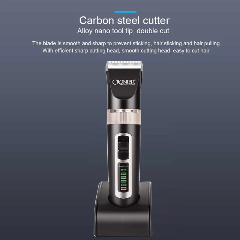 Cordless Professional Hair Clipper Barber Hair Trimmer For Men