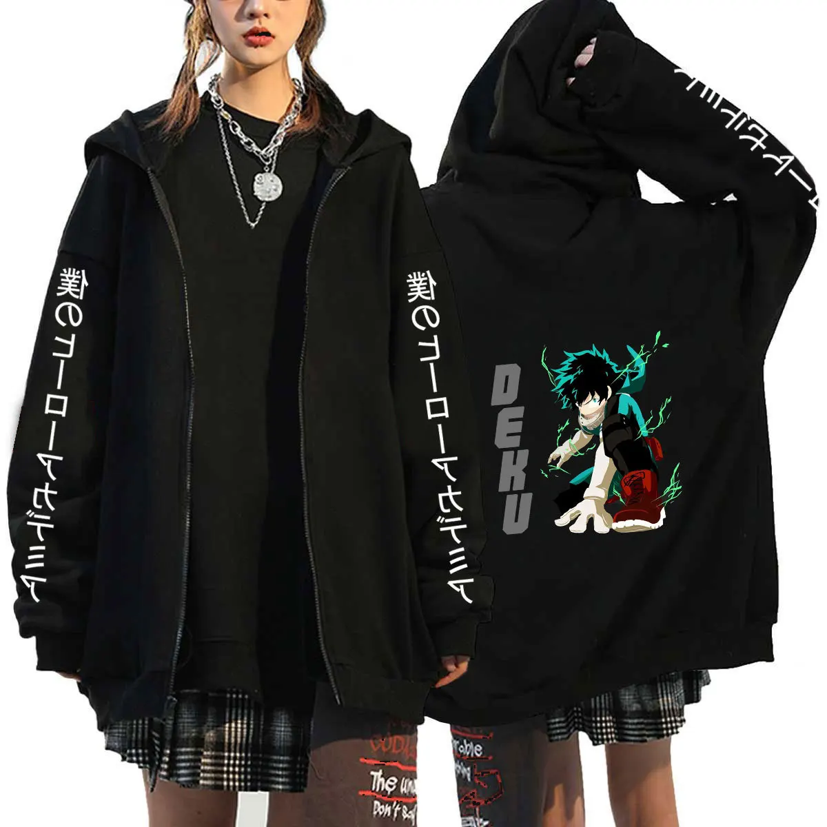 

My Hero Academia Bakugo Shoto Todoroki Himiko Toga Anime Cosplay Hoodies for Men Women Autumn Winter Cartoon Anime Zip Up Jacket