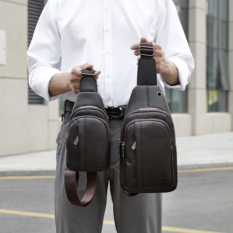 Borsa a Tracolla in Pelle da Uomo, Borsa Messenger per Affari, Borsa a Tracolla Nera o Marrone, Nuova Borsa Casual da Uomo