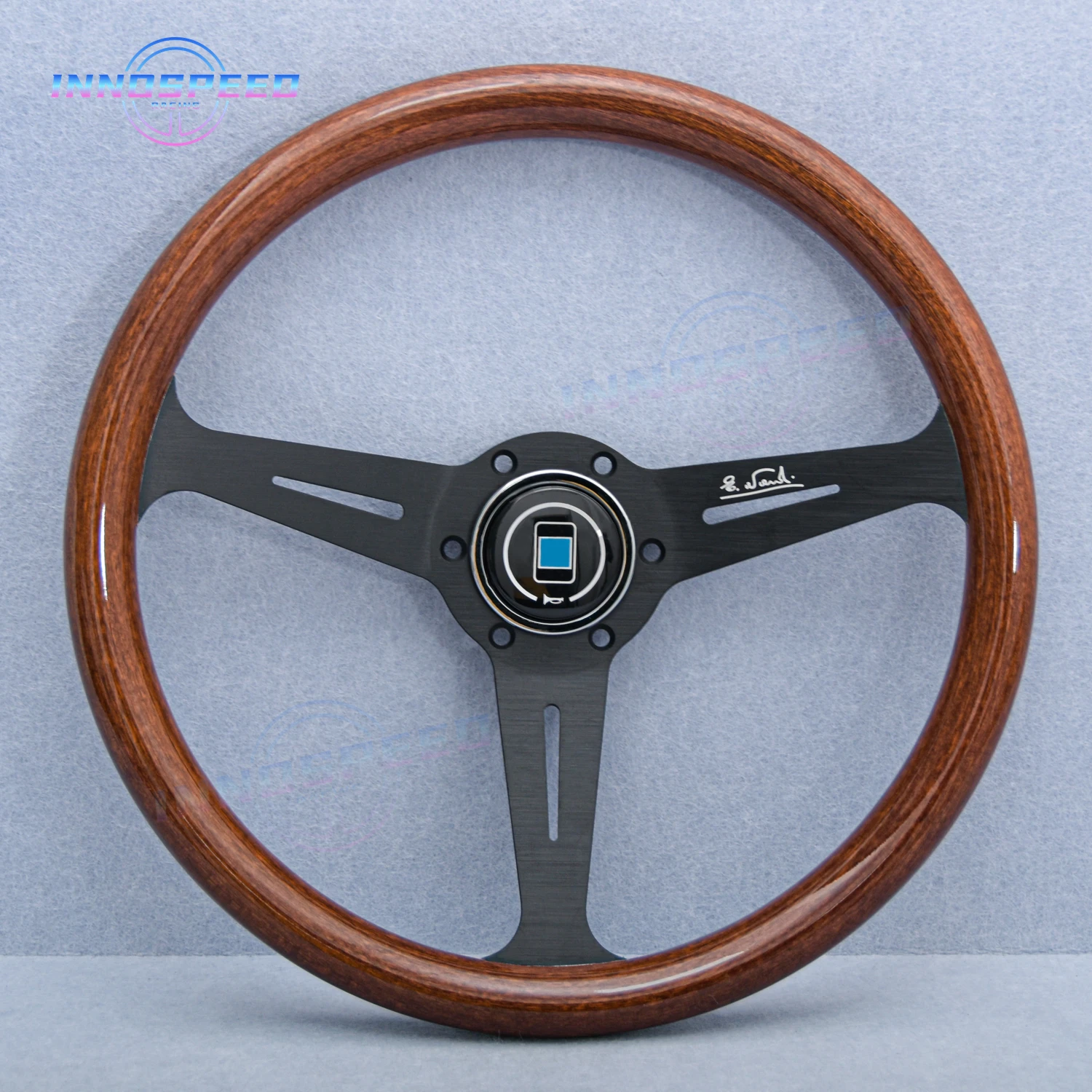 5☆NARDI ウッドステアリング 14インチ 358mm シルバースポーク NARDI