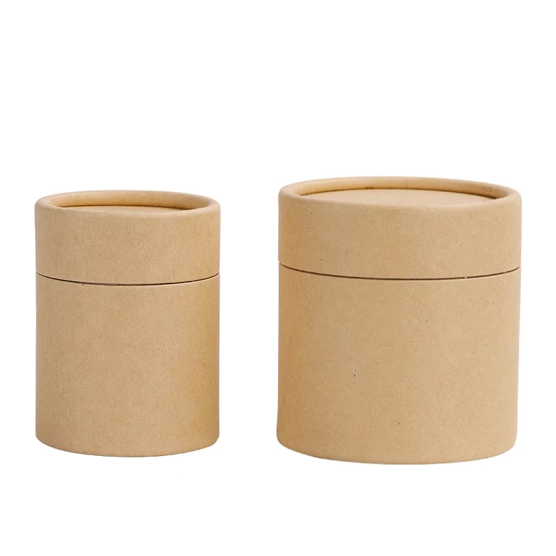 

30PCS/Lot Eco Friendly Environmental Protection Kraft Paper Packaging Box Cardboard Jar Incense Tube Drum Carboard Container