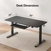 Standing Desk with Keyboard Tray, 55 × 24 Inches Electric Height Adjustable Desk, Sit Stand Up Desk, Computer Office Desk, Black 5