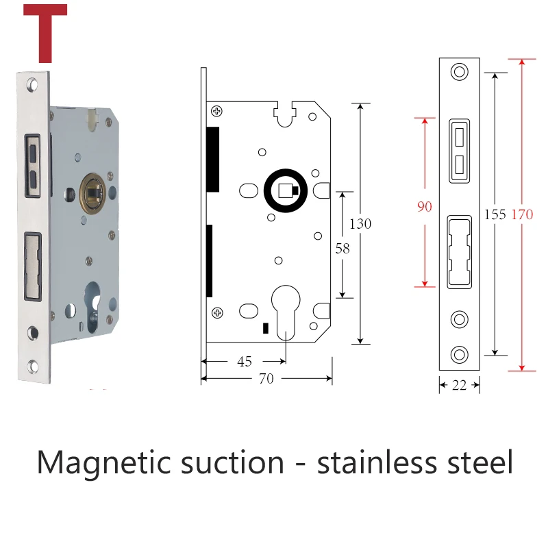 Porta De Madeira Handle Lock Acessórios Anti-colisão