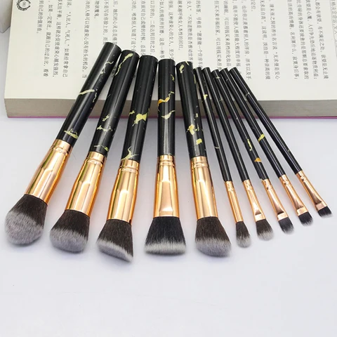 Pcs Makeup Brushes Tool  Beauty Eye Shadow Eyebrow Fan Blush Blending Make Up Brush Kit Cosmetic Set